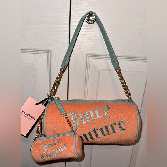 Juicy Couture Handbags - NWT Juicy Couture Orange and Teal Shoulder Bag